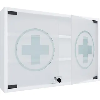 VCM Medizinschrank Hustila M", ca. 60x40 cm Weiß
