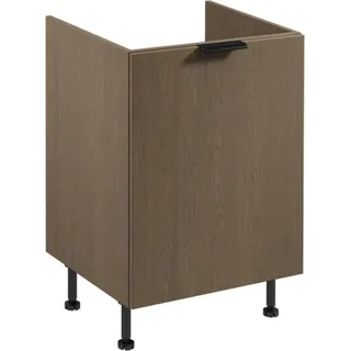 Mülltrennsystem Schrank Unterschrank mit Abfalleimer Küchenschrank Holz - Braun