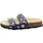 Fussbettpantoffel Blau/Mehrfarbig 30