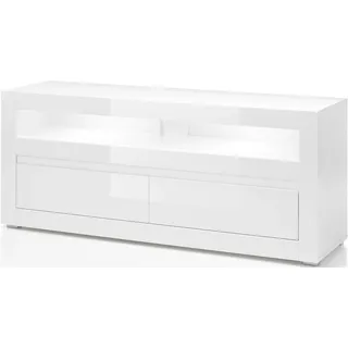 Lowboard HOME AFFAIRE "Carat", weiß (weiß, weiß hochglanz), B:150cm H:63cm T:41cm, FSC-zertifizierter Holzwerkstoff, Sideboards, Lowboard, Breite 150 cm, wird mit 2 Leisten geliefert (weiss und grau)