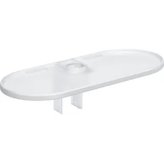 Grohe Vitalio, praktische Duschablage für Duschgel, Shampoo, Rasierer (geeignet für alle Standard Duschstangen, Ø 22 mm, aus Acryl, Befestigung innerhalv von Sekunden), weiß, 27725001