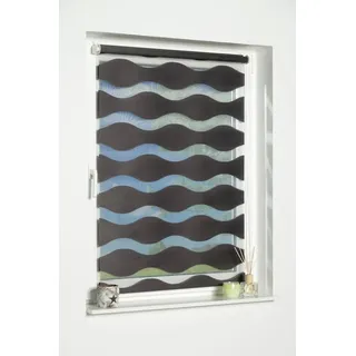 K-HOME Doppelrollo Welle 60 x 150 cm grau