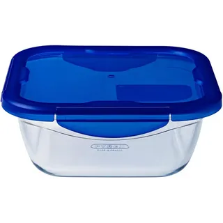 Pyrex Pyrex, Cook & Go, quadratish, 0,8 L, Glas, Blau/transparent, 16,6 x 16,6 x 6,9 cm