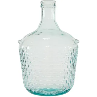 Deco 79 Farmhouse Glasvase, 25,4 cm breit, 43,2 cm hoch – 18221, Glas, blau, L x 10" W x 17" H