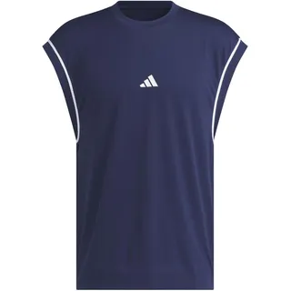 adidas Herren Basketball All World Sleeveless Tank Shirt, Team Navy Blue 2 / Team Navy Blue 2, L Tall