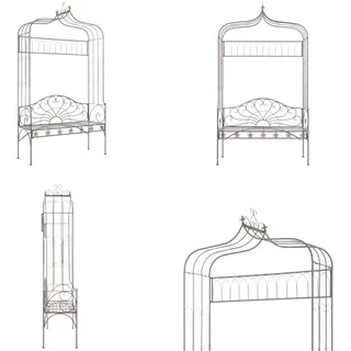 vidaXL Gartenbank 122 cm Eisen Antik Braun - Gartenbank - Gartenbänke - Außenbank - Außenbänke - Braun