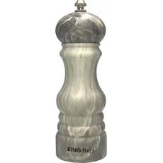 Kinghoff PEPPER SALT MILL KINGHOFF KH-1463, Pfeffermühle + Salzmühle, Silber