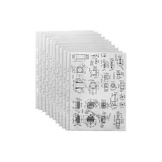 Lands Prospekthüllen DIN A3 transparent genarbt 0,08 mm, 10 St.