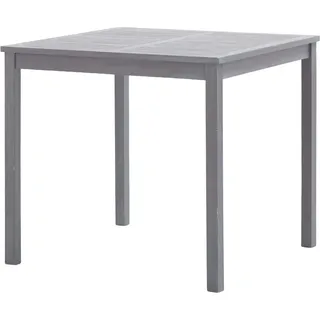 vidaXL Gartentisch Grau 80x80x74 cm Massivholz Akazie - Grau