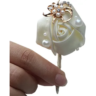 Fouriding Bräutigam Anstecknadel Boutonniere Braut Blumen Corsage Brosche Hochzeitsanstecker der Männer für Herren Hochzeit Anzug Bankett Partei Packung mit