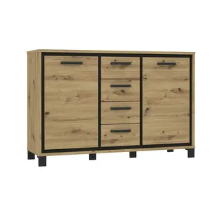 Forte Trondheim 138,4 x 91,3 x 41,5 cm artisan eiche / schwarz