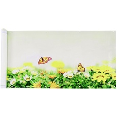 Bild Balkonsichtschutz, 5 m, reißfest, mit Schmetterlings-Motiv, bunt
