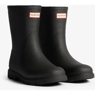 Gummistiefel HUNTER "UNISEX DOWNPOUR SHORT INSULATED BOOT", Damen, Gr. 41, schwarz, Synthetik, Schuhe Gummistiefel, wasserdichte Winterschuhe, Snowboots, gefüttert