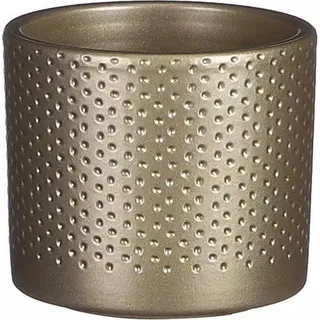 Ära Topf rund Gold Relief h9xd10 cm Mica Decorations - Gold