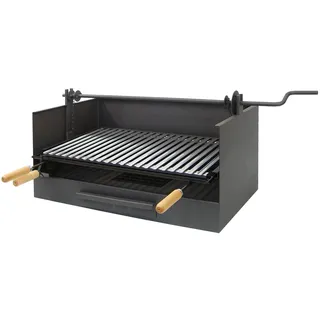 IMEX EL ZORRO 71519 Grillschublade mit Heber und Grillrost aus INOX, 72 x 40 x 33 cm