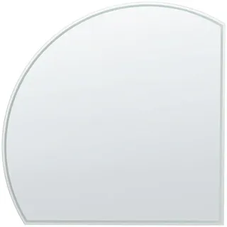 Beliani LED Wandspiegel Silber Glas Halbrund 100x100 cm mit Touch-Schalter Antibeschlag Moderner Badspiegel Schlafzimmerspiegel Flurspiegel - Silber
