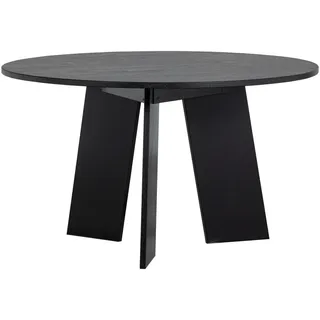 Livetastic Esstisch , Schwarz , Holz , Eiche , massiv , rund , eckig , 129x75x129 cm , Holzmöbel, Holztische, Esstische Holz, Massivholztische