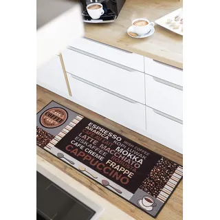 Andiamo Cafe Creme Küchenläufer 50 x 150 cm Braun/Grau
