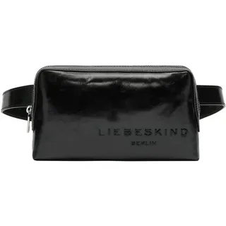 Liebeskind Berlin Leder Umhängetasche Gürteltasche Elvira Paper Touch Crinkle Belt Bag Black schwarz
