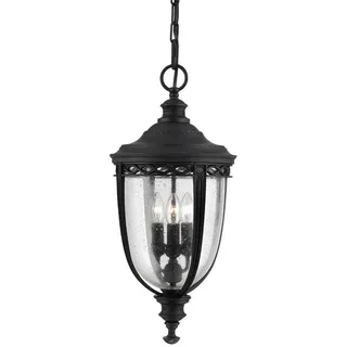 Elstead Lighting AUßENHÄNGELEUCHTE , Schwarz , Metall, Glas , 68 cm , Grüner Punkt, RoHS , Lampen & Leuchten, Außenbeleuchtung, Außendeckenleuchten