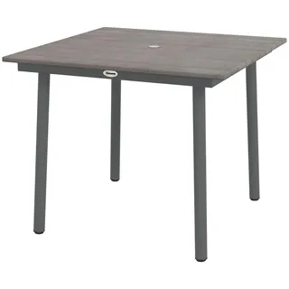 Gartentisch - Outdoor-Tisch - Terrassentisch - Esstisch - Lounge-Tisch - Dunkelgrau - Wetterbeständiges Aluminium