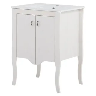 Badmöbel Antik Stil Becken Unterschrank Landhaus Badezimmer Neu 59cm Waschbecken - Weiß