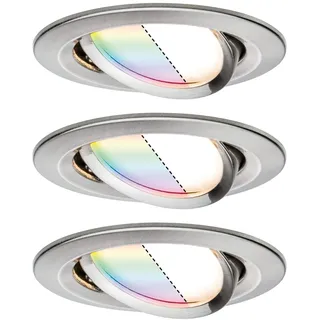 Paulmann SmartHome Zigbee LED Einbauleuchte Nova Plus Eisen gebürstet,