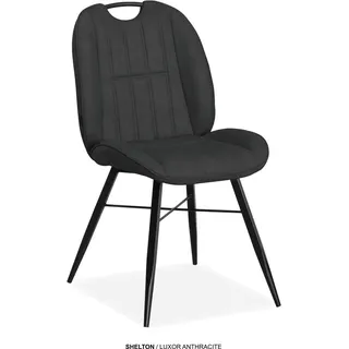 omg design Esszimmerstuhl Shelton Polyester anthrazit 2 Stk.
