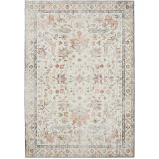 benuta Vintage-Teppich George waschbar 200x300 cm , Multicolor, Beige , Kunststoff , Vintage , Rechteckig , 200x300 cm , Oeko-Tex® Standard 100 , in verschiedenen Größen erhältlich, rutschfeste Unterfläche, waschbar , Teppiche und Böden, Teppiche, Vintageteppiche