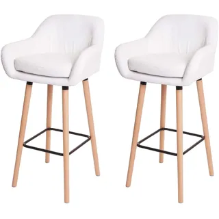 MCW Barhocker Vaasa T381 2er-Set Kunstleder  Weiß