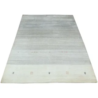 Teppich 100% Wolle 170x240 cm Grau Schwarz Beige Handgewebt Gabbeh LR1047