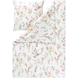 ESTELLA Bettwäsche Millefleur | Multicolor | 135x200 cm + 80x80 cm | extra weich & wärmend|pflegeleicht & trocknerfest | ideale Winterbettwäsche | 100% Baumwolle
