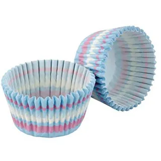 Tala Cupcake-Förmchen, 32er Set, neutrales blaues Muster, Papierbackformen ideal für alle Arten von Feierlichkeiten