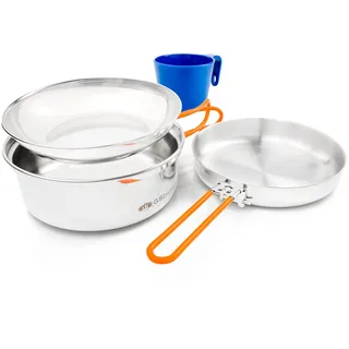 GSI OUTDOORS Glacier Edelstahl 1 Person Mess Küchenutensilien-Set für Erwachsene, Unisex, Mehrfarbig, Einheitsgröße