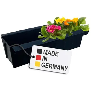 Europaletten Blumenkasten Schwarz Pflanzkasten zum an- & Einhängen Blumentopf