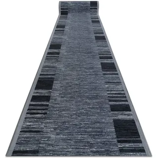 RugsX Antirutsch Teppichläufer Adagio grau - moderner Kurzflor für Küche, Flur & Wohnzimmer, Meterware, 120x170 cm