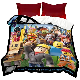 WlsqDE Cartoon Bettwäsche 135x200 Jungen Enthalten 50x75cm Kissenbezug | Bettwäsche, Anime Bettbezug-Set, aus Microfaser, Angenehm & Weich, für Teens Jungen und Mädchen Bettbezug Kinder
