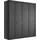 Drehtürenschrank Göteborg 197,3 x 216 x 58 cm Grau