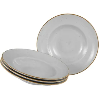 CreaTable Pastateller Vintage Nature 4er Set grau