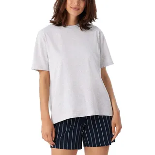 Schiesser Damen Mix + Relax Schlafshirt Pyjamaoberteil, Grau-meliert, 34 EU