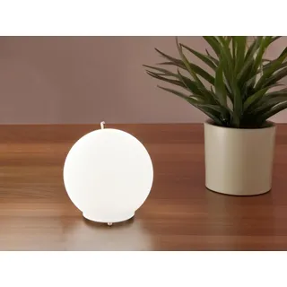 Kleine LED Nachttischlampe Glaskugel Lampenschirm Opalweiß Ø 15cm für Sideboard - Weiß