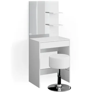 Vicco Schminktisch Isabelle Weiß 60 cm mit Hocker, Model 34446 - Weiß