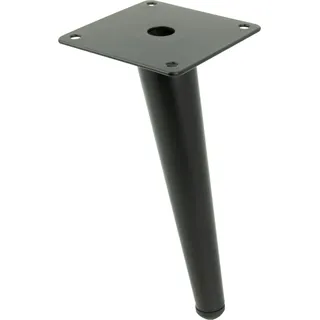 Schwarze Metallmöbelbeine 18 cm – Elegante, schräg gestaltete Beine für stilvolle Möbel, ideal für Tische und TV-Schränke. - Schwarz