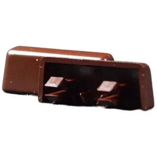 Roto Fenster Wasserschlitzkappen für Kunststofffenster RAL 8016 Mahagonibraun - braun - 34mm X 13mm