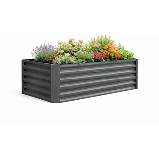 VCM Hochbeet 180 x 90 x 57 cm Schwarz