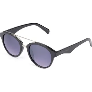 Urban Beach Esen Damen Sonnenbrille - Runde Form mit Cat-3 UV-Schutz - Schwarz mit Lila Gläsern - Schwarz