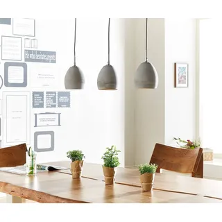 Hängeleuchte Cirillo 70x15 Grau 3 Schirme Beton