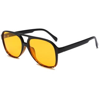 Long Keeper Vintage Sonnenbrille Polarisiert für Herren Damen Klassisch 70er Retro Sonnenbrille Pilotenbrille Groß mit UV400 Schutz