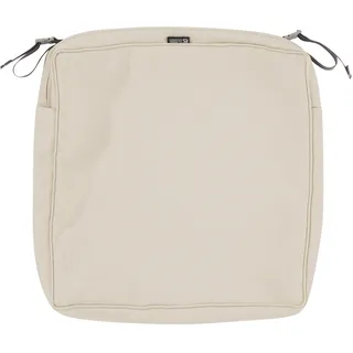 CLASSIC ACCESSORIES Montlake Wasserabweisend 53,3 x 53,3 x 7,6 cm quadratisch Outdoor Sitzkissen Slip Cover, Terrassenmöbel Stuhl Kissenbezug, Antik Beige, Terrassenmöbel Kissenbezüge