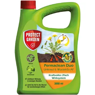 PROTECT GARDEN Permaclean Duo Unkraut & Wurzel Ex AF, anwendungsfertiger Unkrautvernichter mit Zweifachwirkung gegen Unkräuter und Ungräser, 3 Liter